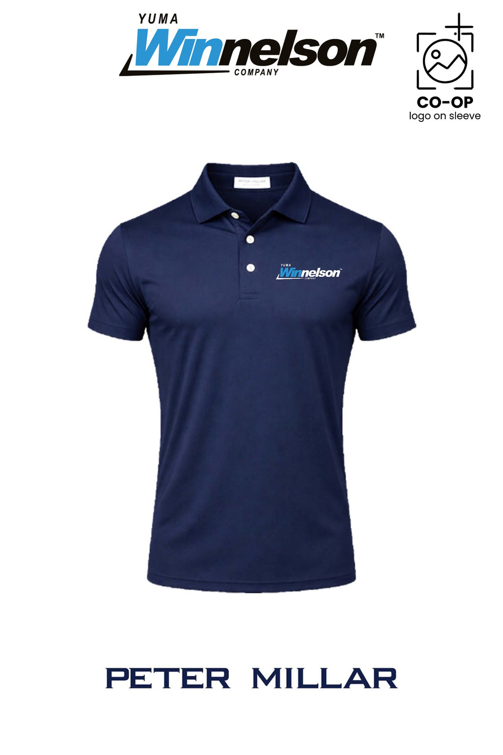 Peter Millar Mens Solid Performance Polo - Self Collar - Yuma Winnelson