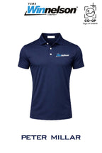 Peter Millar Mens Solid Performance Polo - Self Collar - Yuma Winnelson