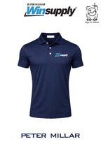Peter Millar Mens Solid Performance Polo - Self Collar - Birmingham Winsupply