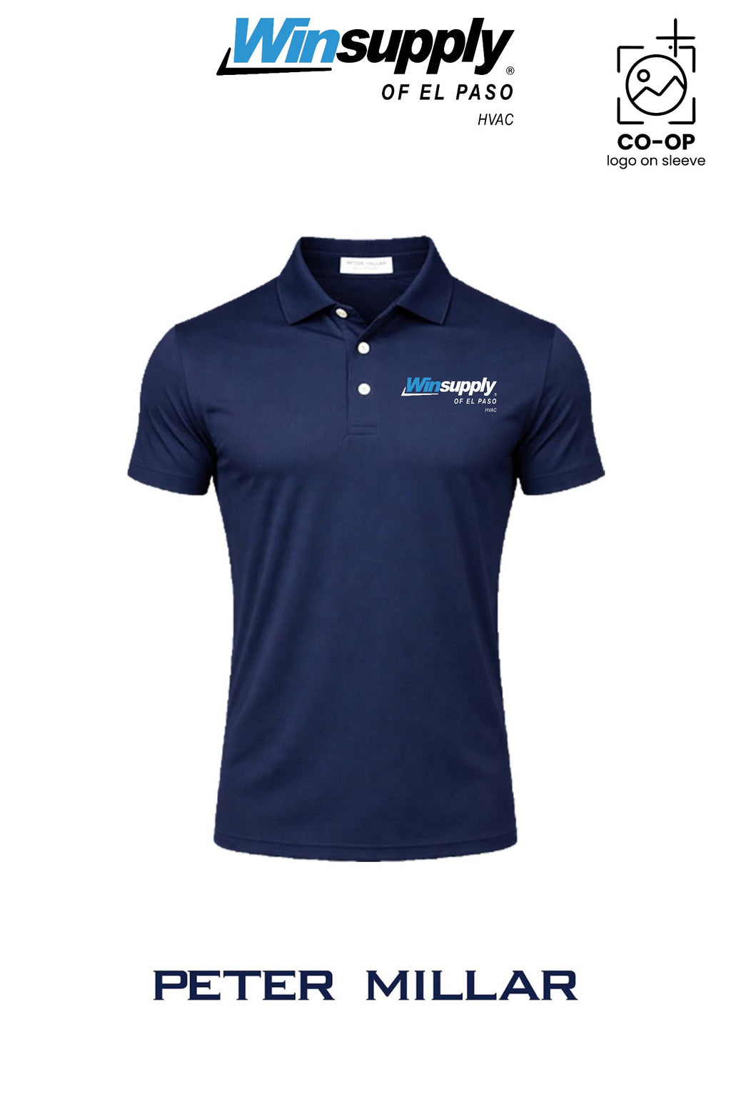 Peter Millar Mens Solid Performance Polo - Self Collar - Winsupply of El Paso