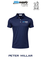 Peter Millar Mens Solid Performance Polo - Self Collar - Winsupply of Fremont