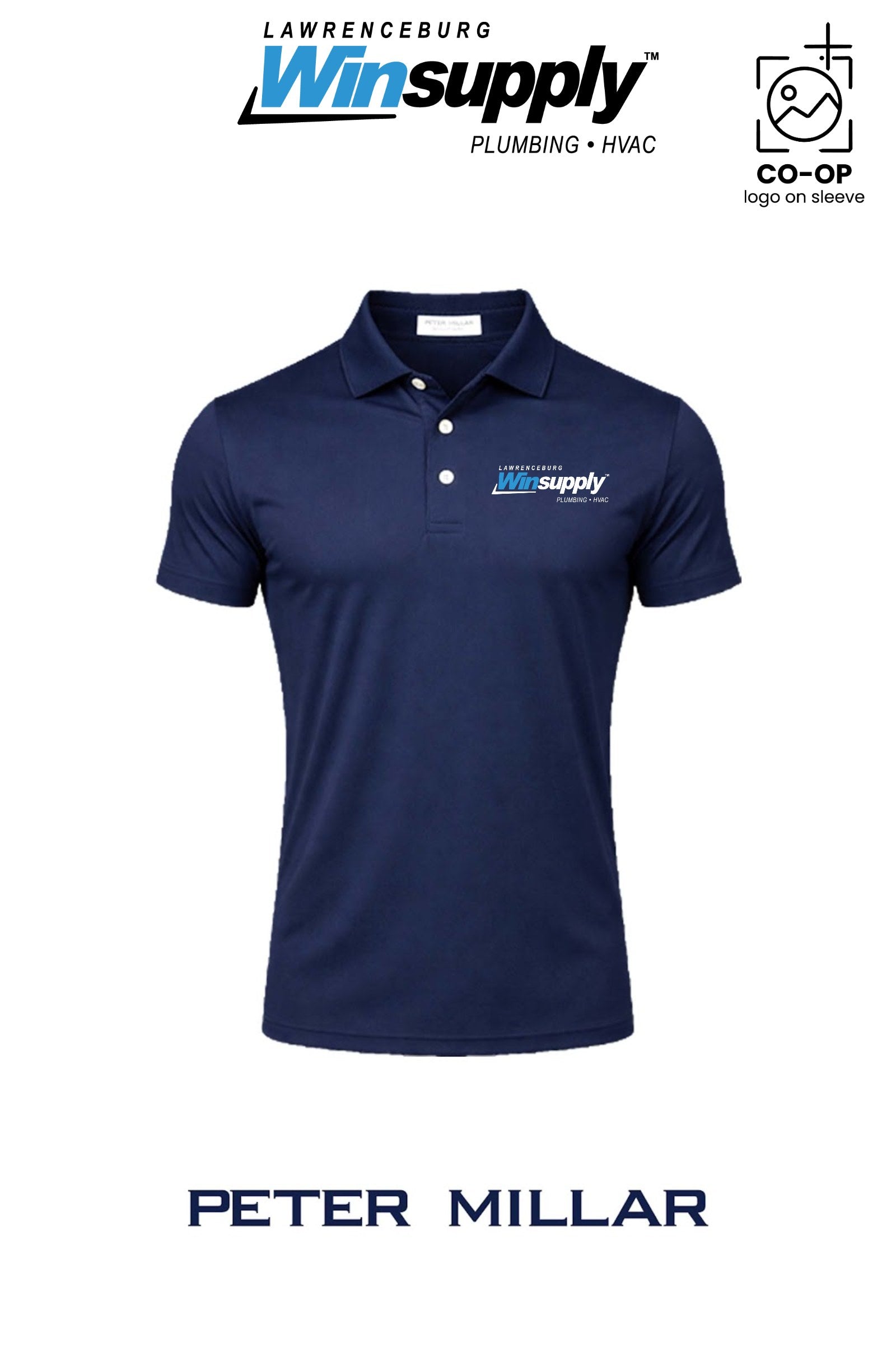 Peter Millar Mens Solid Performance Polo - Self Collar - Lawrenceburg Winsupply