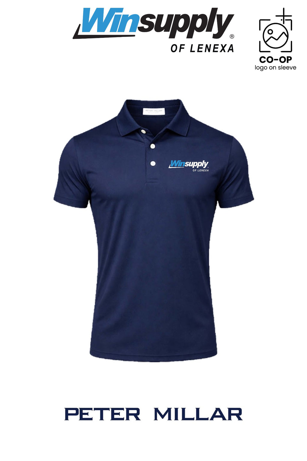 Peter Millar Mens Solid Performance Polo - Self Collar - Winsupply of Lenexa