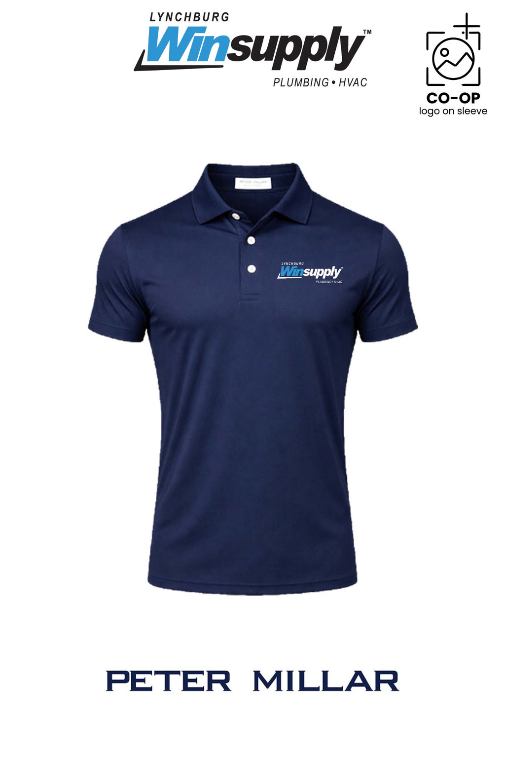 Peter Millar Mens Solid Performance Polo - Self Collar - Lynchburg Winsupply