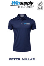Peter Millar Mens Solid Performance Polo - Self Collar - Winsupply of Mt. Pleasant