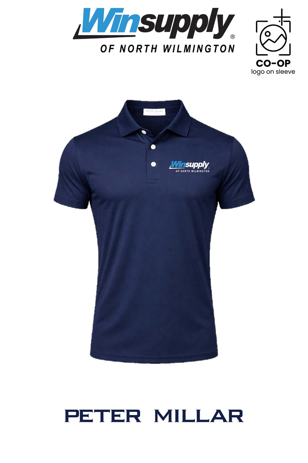 Peter Millar Mens Solid Performance Polo - Self Collar - Winsupply N Wilmington NC
