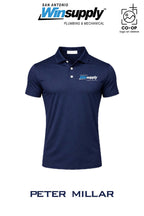 Peter Millar Mens Solid Performance Polo - Self Collar - San Antonio Winsupply