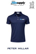 Peter Millar Mens Solid Performance Polo - Self Collar - Temple Winsupply