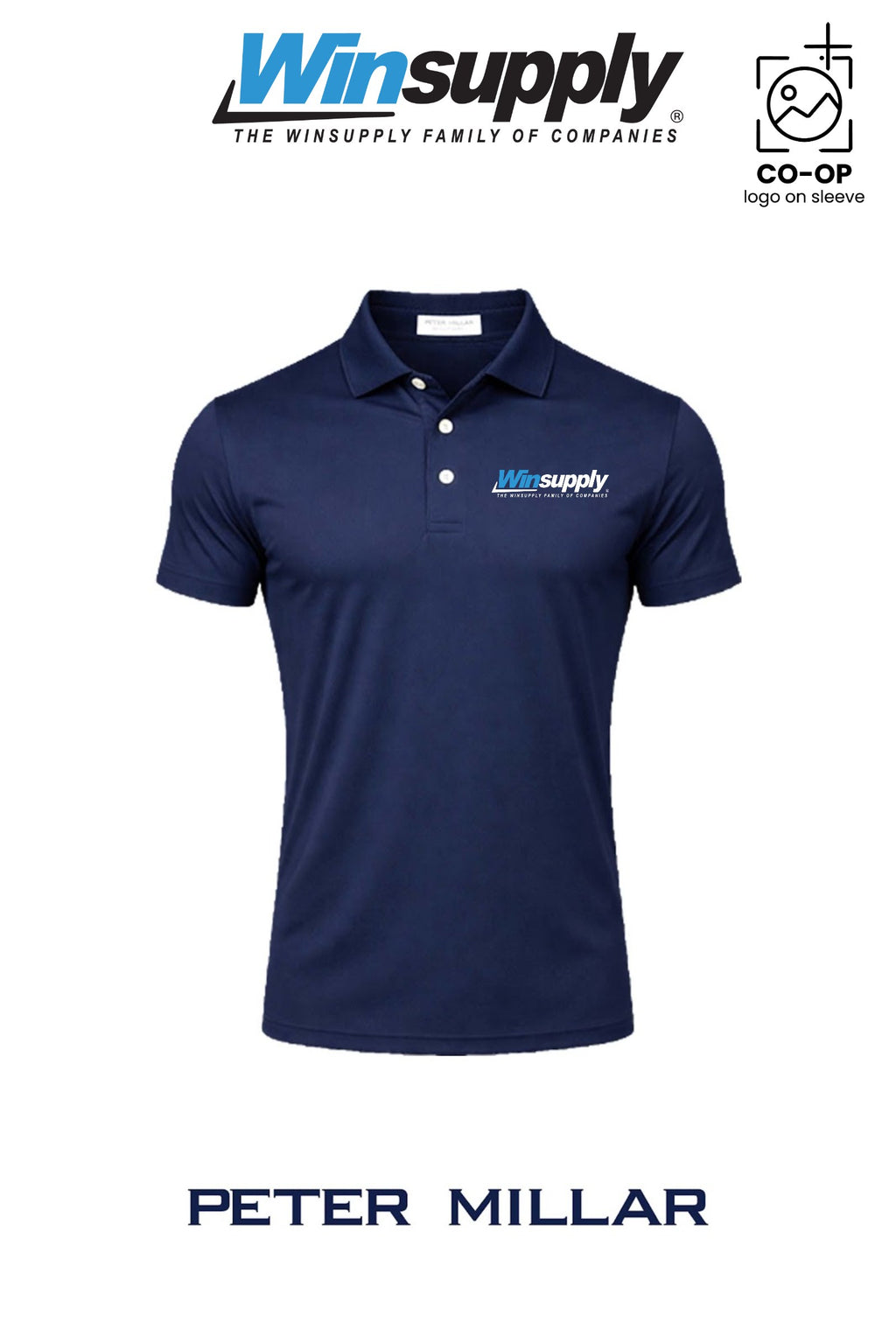 Peter Millar Mens Solid Performance Polo - Self Collar - Winsupply of West Hartford