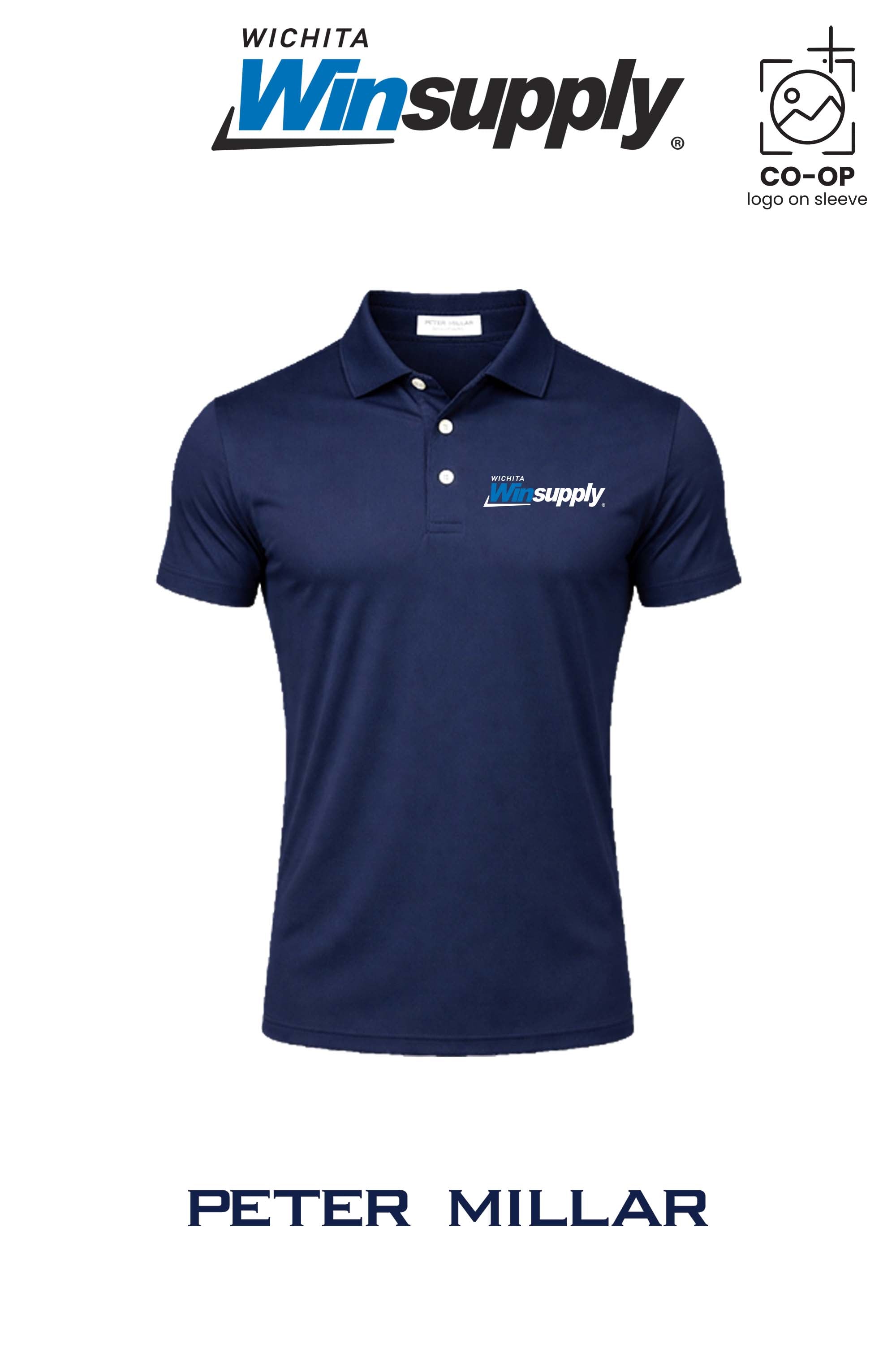 Peter Millar Mens Solid Performance Polo - Self Collar - Wichita Winsupply