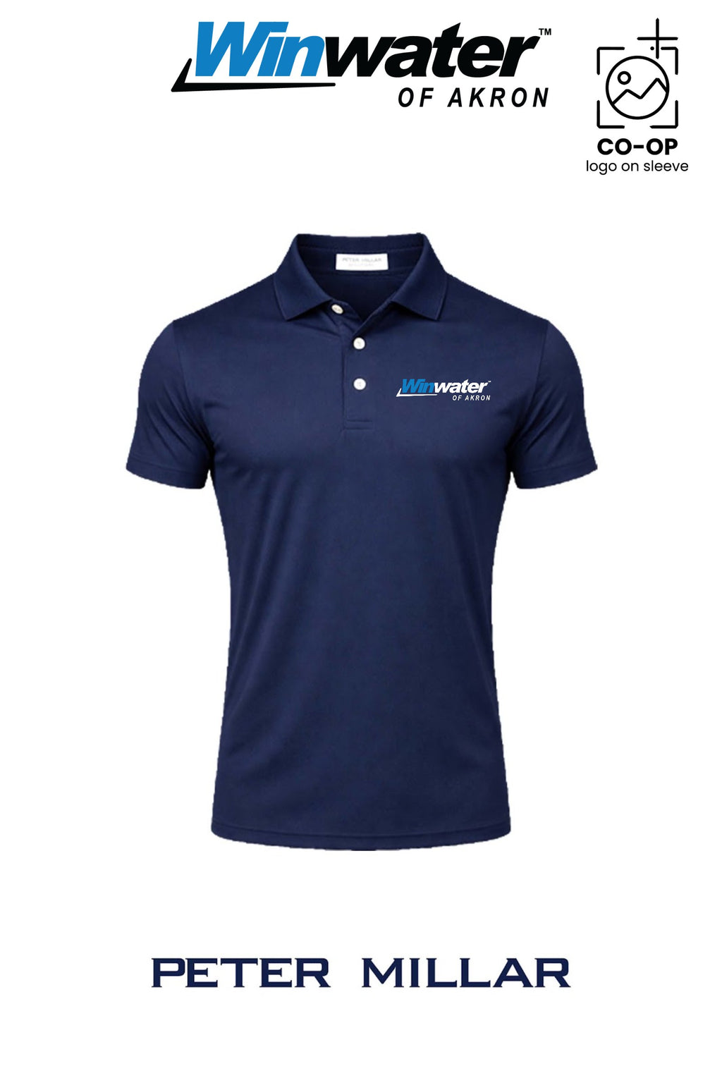 Peter Millar Mens Solid Performance Polo - Self Collar - Winwater of Akron