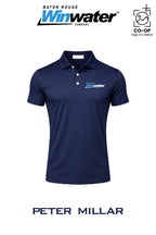 Peter Millar Mens Solid Performance Polo - Self Collar - Baton Rouge Winwater