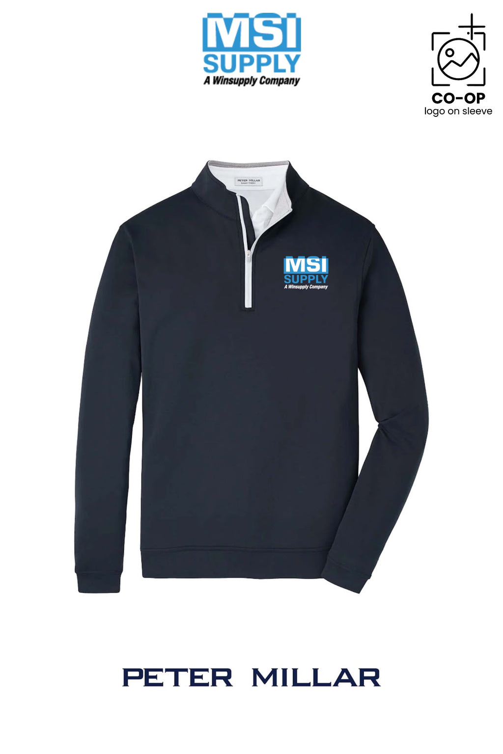 Peter Millar Mens Perth Performance Quarter-Zip - MSI Supply Houston