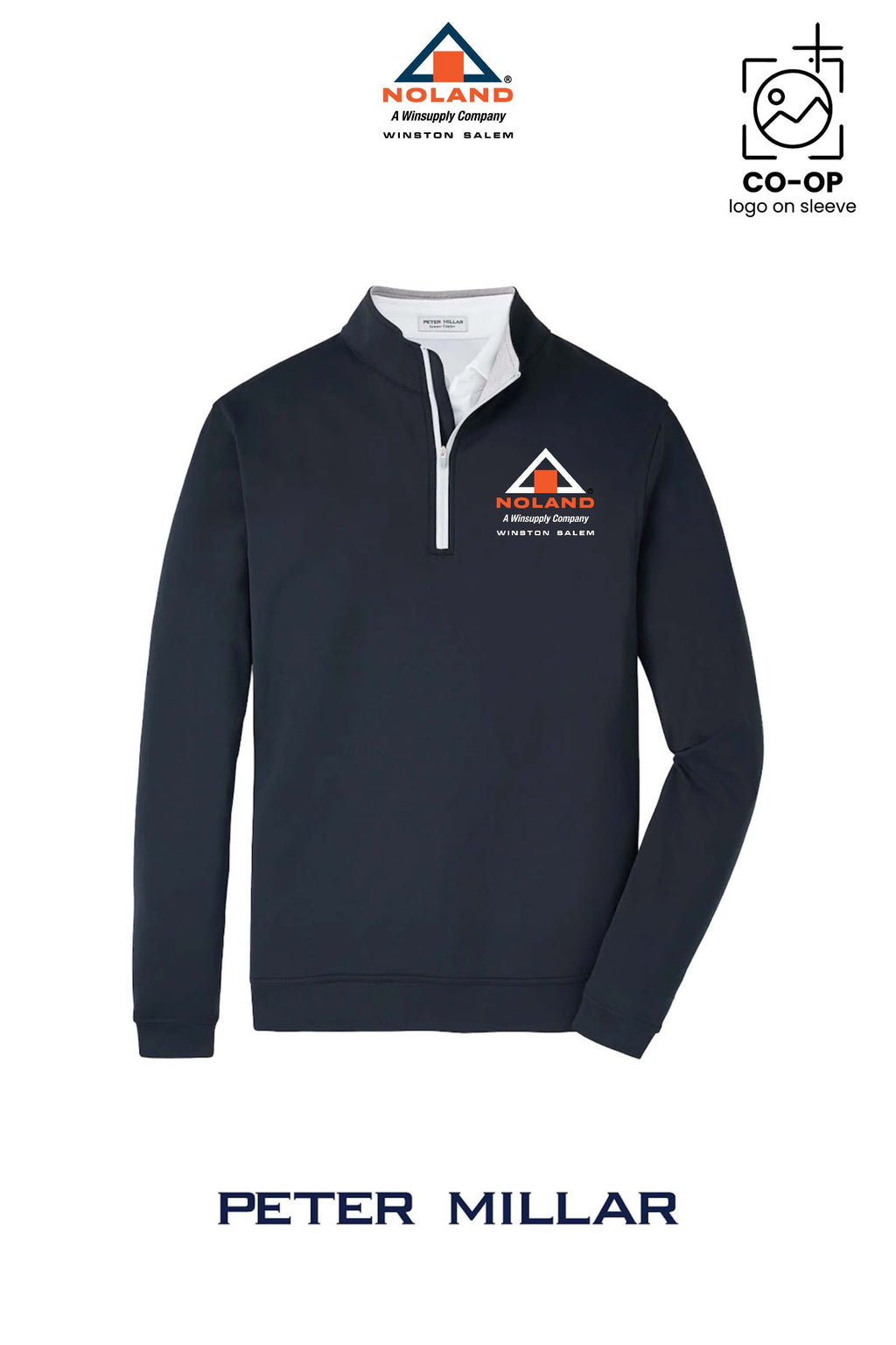 Peter Millar Mens Perth Performance Quarter-Zip - Winston Salem Noland