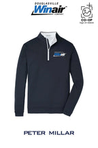 Peter Millar Mens Perth Performance Quarter-Zip - Douglasville Winair