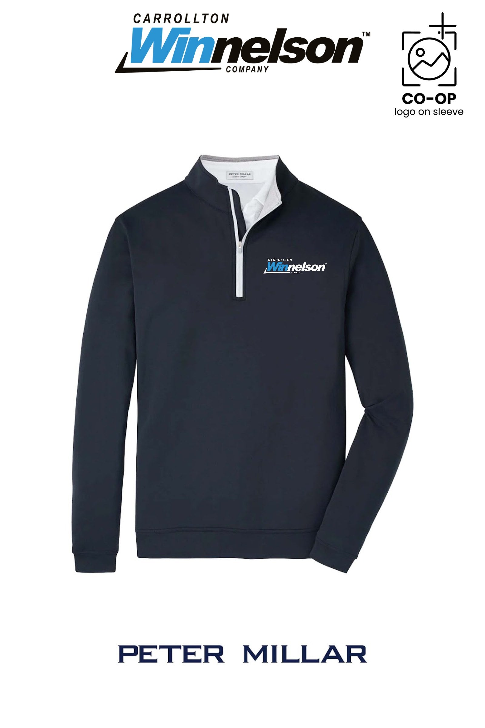 Peter Millar Mens Perth Performance Quarter-Zip - Carrollton Winnelson