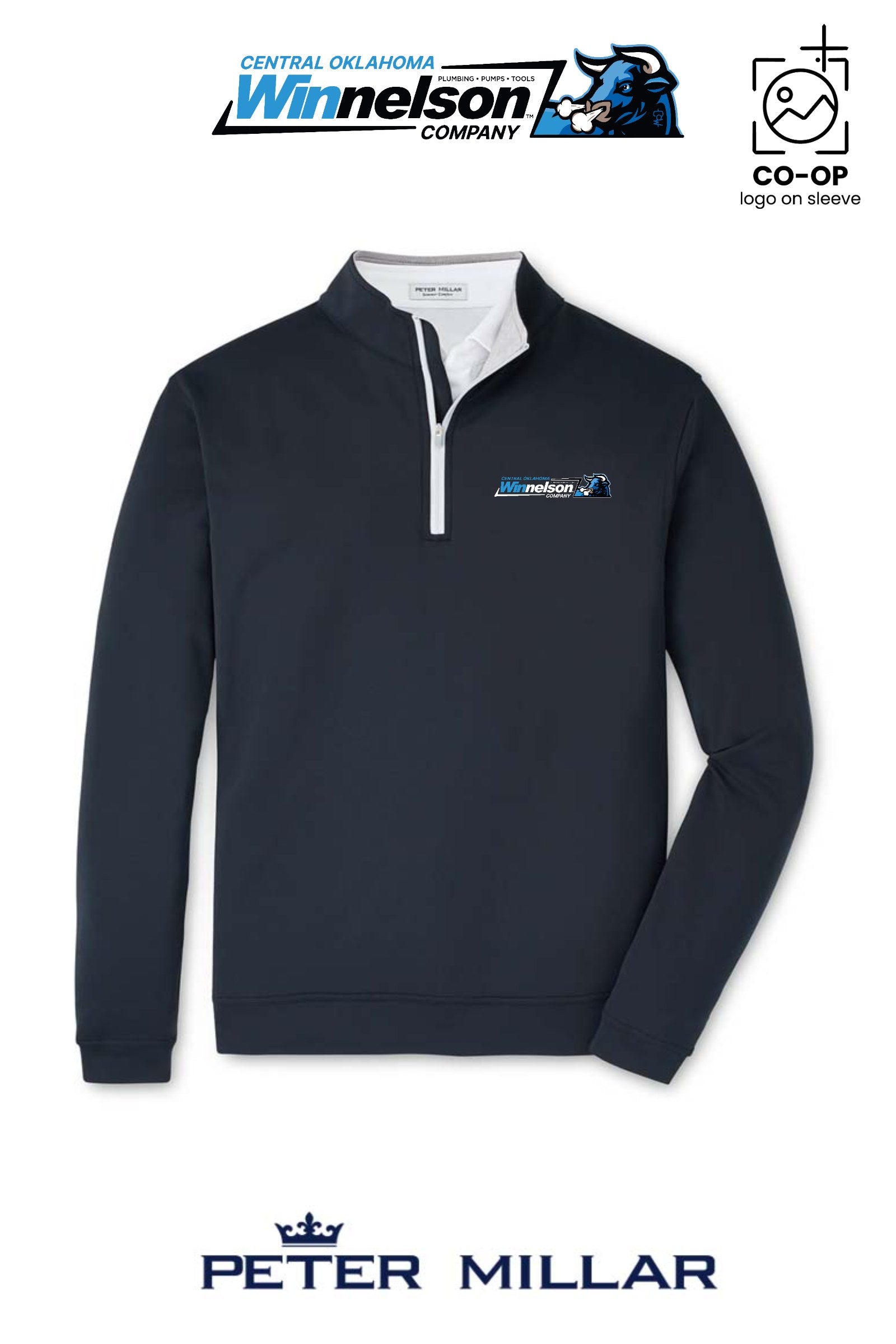 Peter Millar Mens Perth Performance Quarter-Zip - Winnelson Central Oklahoma