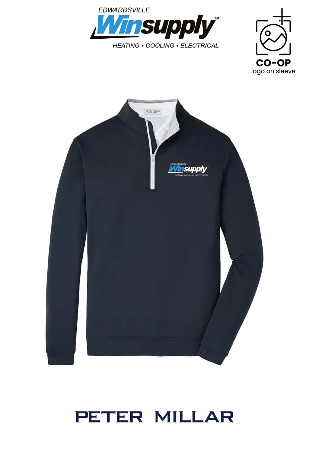 Peter Millar Mens Perth Performance Quarter-Zip - Edwardsville Winsupply