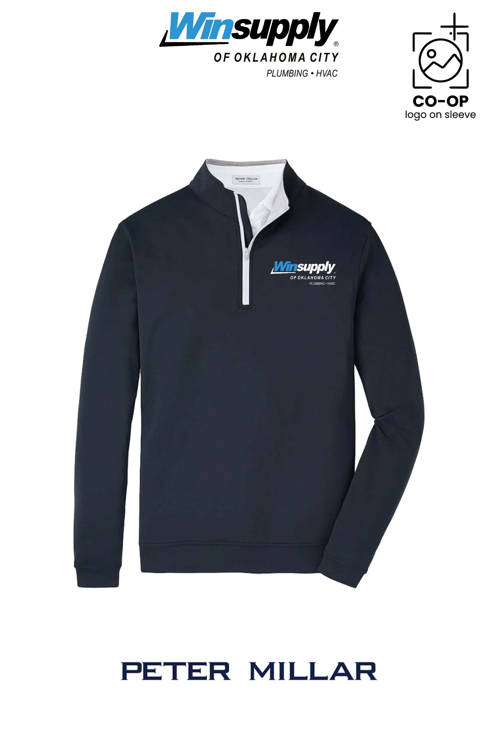 Peter Millar Mens Perth Performance Quarter-Zip - Winsupply of Oklahoma City