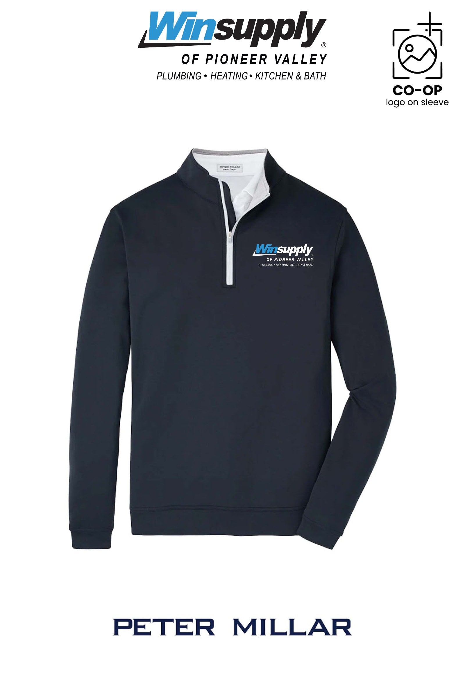 Peter Millar Mens Perth Performance Quarter-Zip - Winsupply of Pioneer Valley