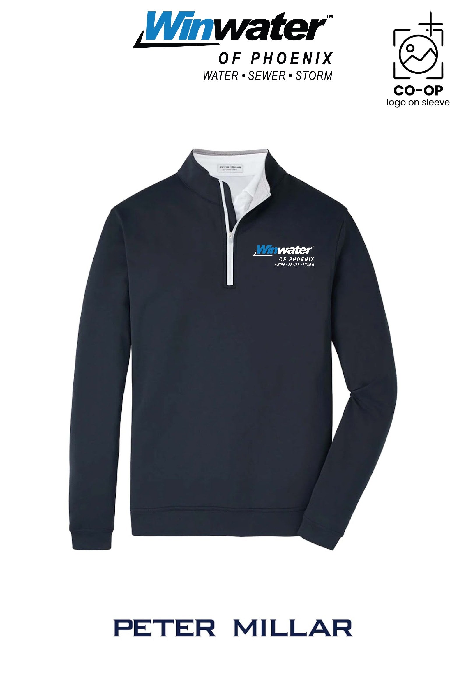 Peter Millar Mens Perth Performance Quarter-Zip - Winwater of Phoenix
