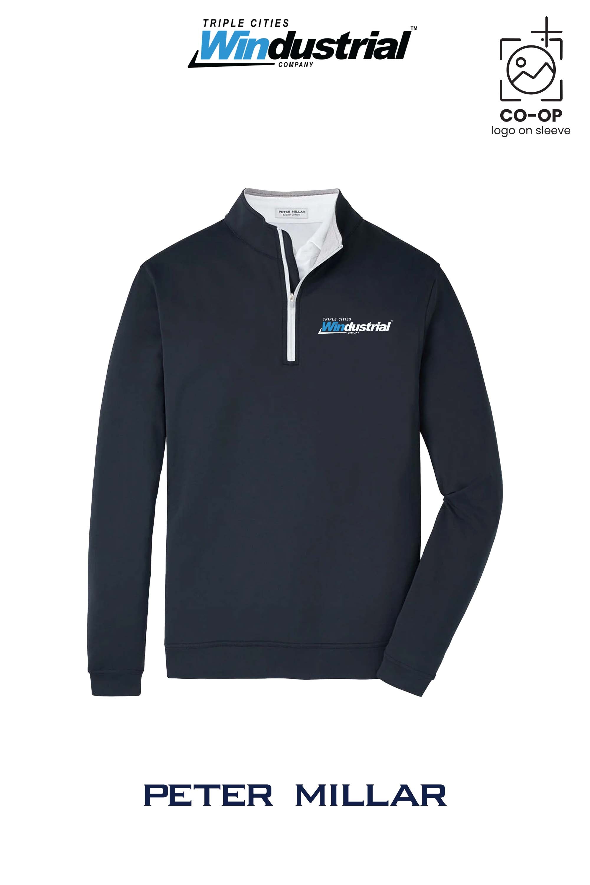 Peter Millar Mens Perth Performance Quarter-Zip - Windustrial Triple Cities