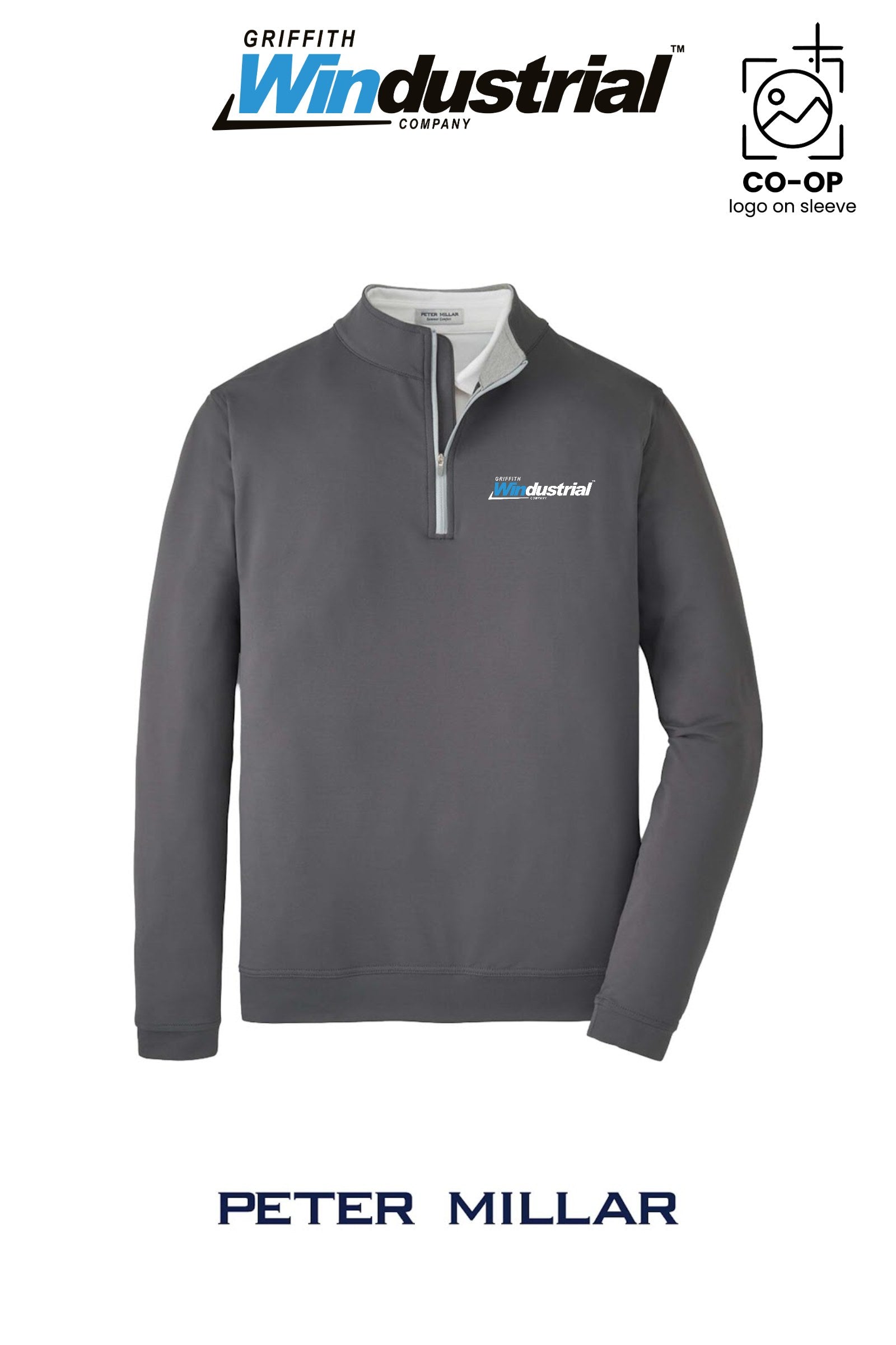 Peter Millar Mens Perth Performance Quarter-Zip - Griffith Windustrial