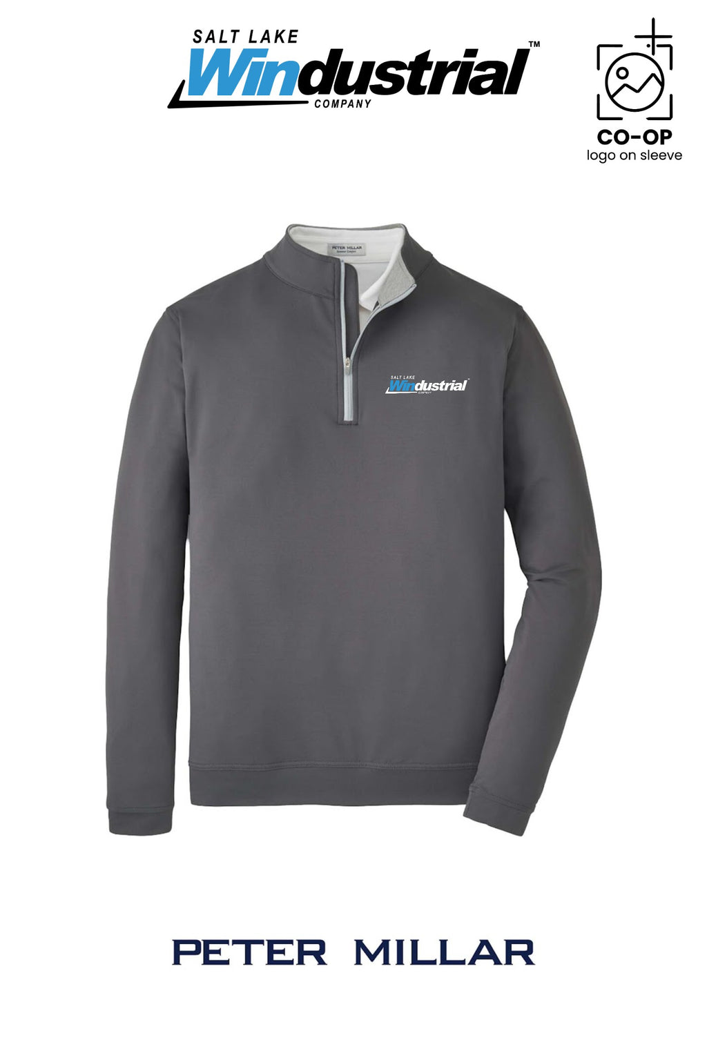 Peter Millar Mens Perth Performance Quarter-Zip - Salt Lake Windustrial