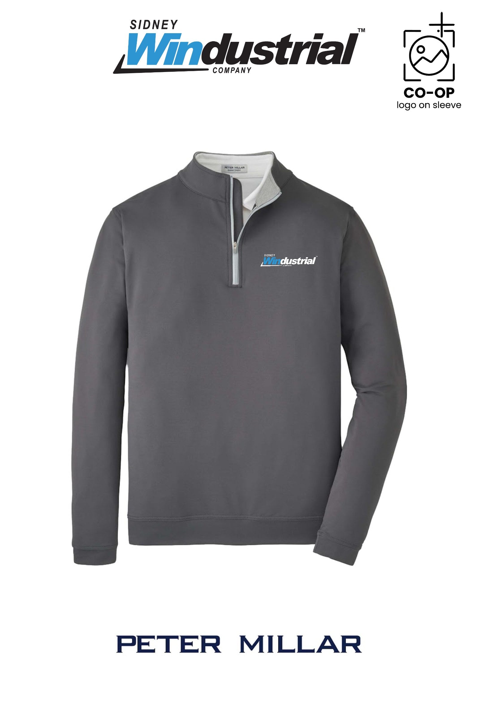 Peter Millar Mens Perth Performance Quarter-Zip - Sidney Windustrial
