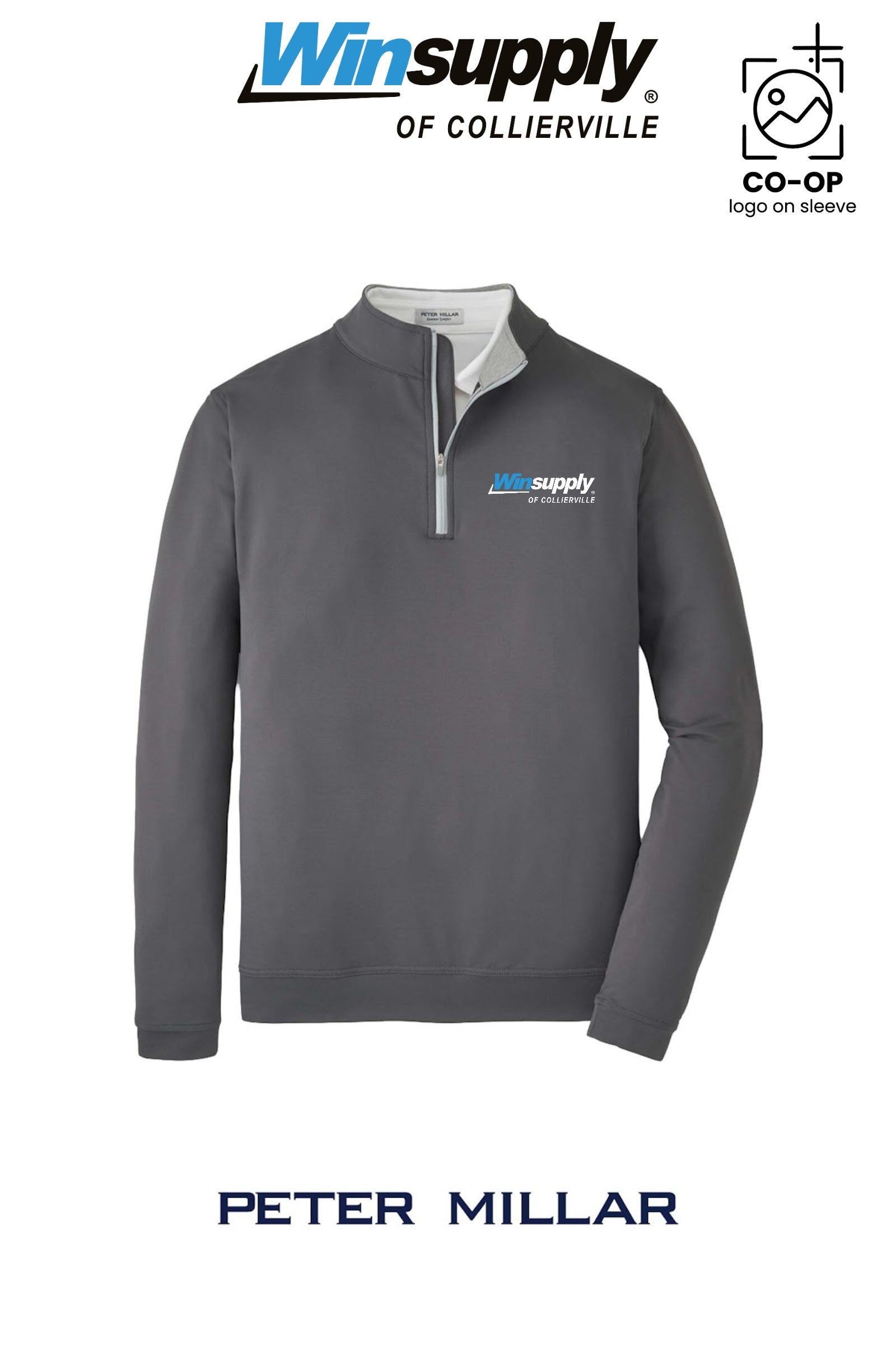 Peter Millar Mens Perth Performance Quarter-Zip - Winston Salem Noland