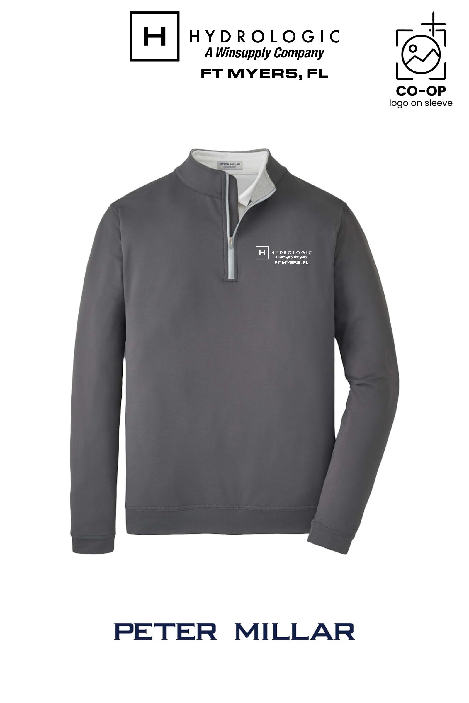 Peter Millar Mens Perth Performance Quarter-Zip - Winsupply Ft Myers FL Co.