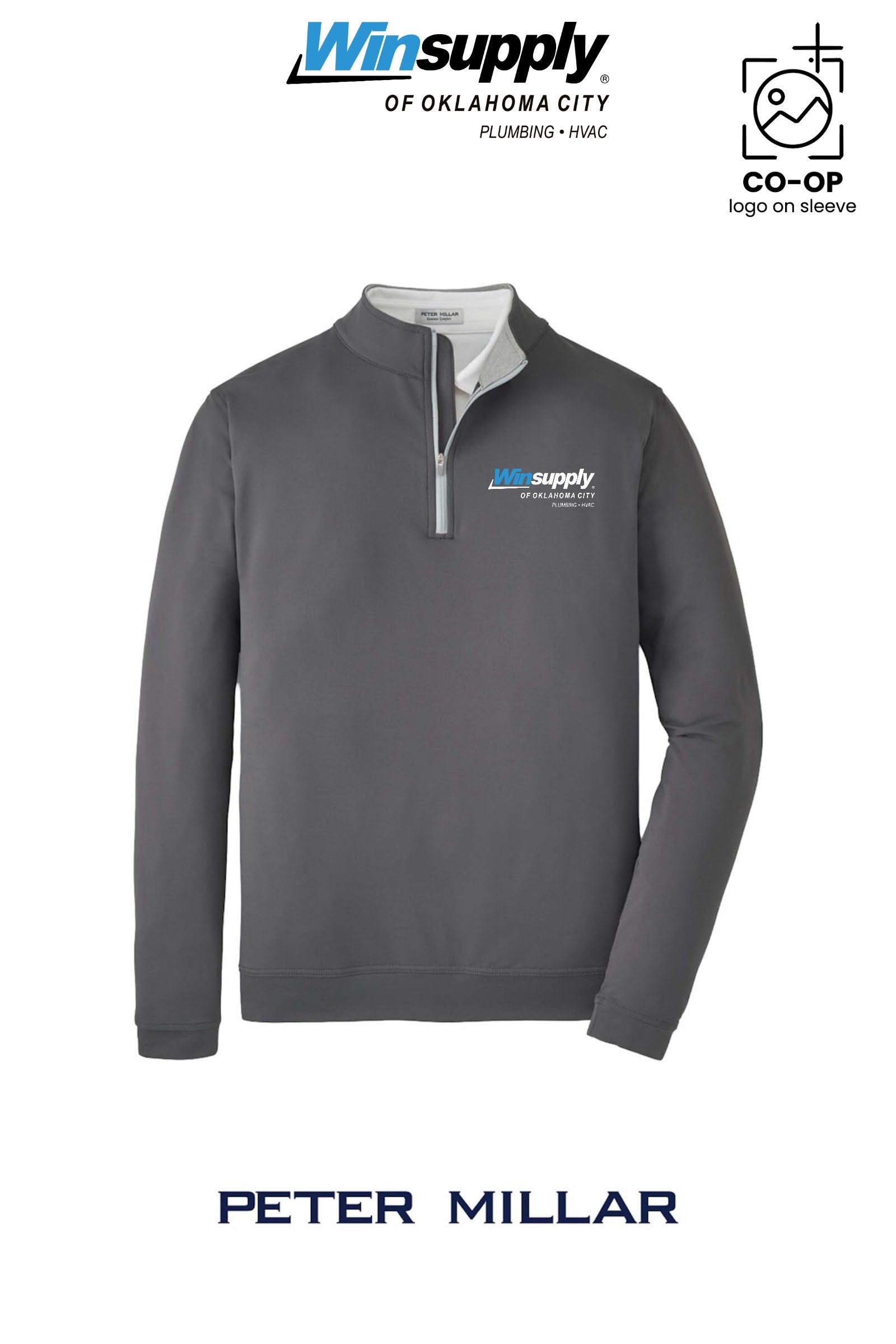 Peter Millar Mens Perth Performance Quarter-Zip - Winsupply of Oklahoma City