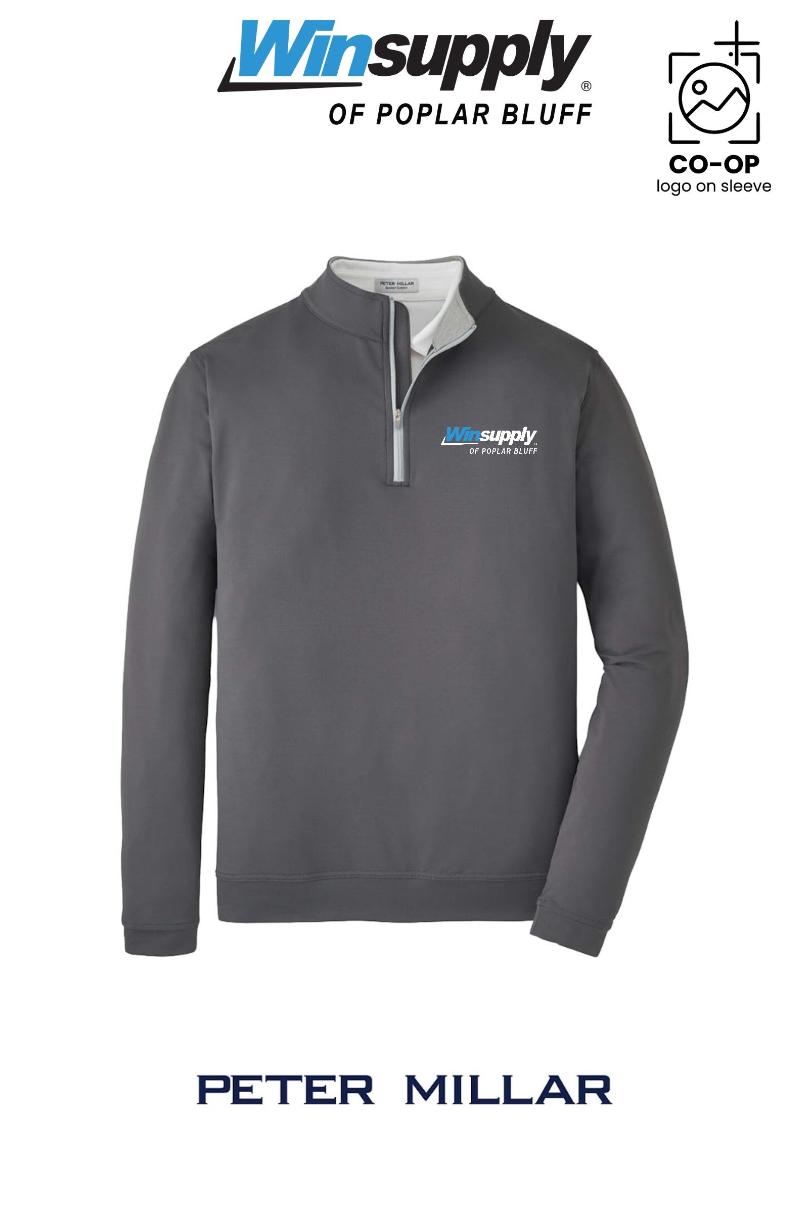 Peter Millar Mens Perth Performance Quarter-Zip - Winsupply of Poplar Bluff