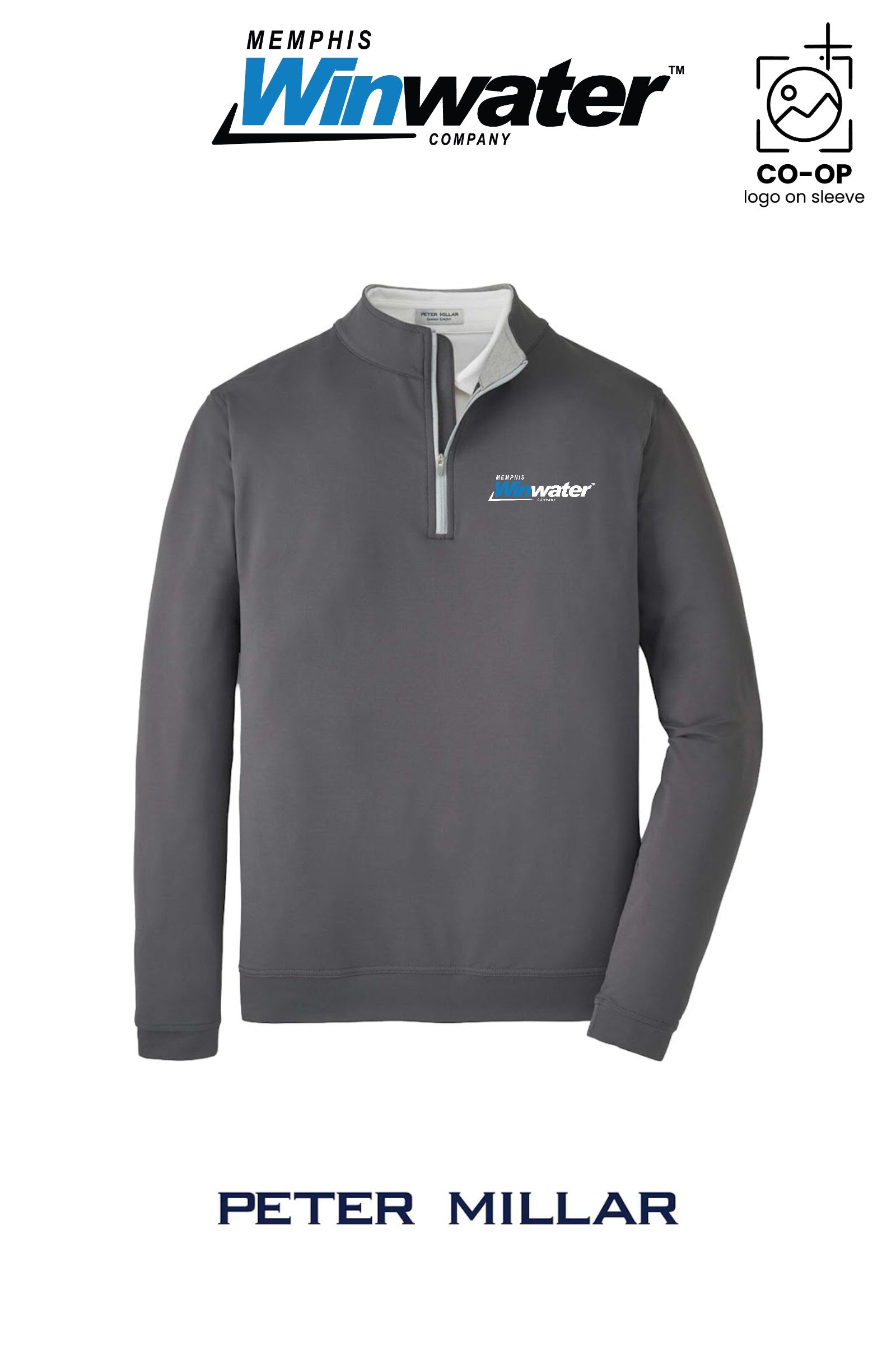 Peter Millar Mens Perth Performance Quarter-Zip - Memphis Winwater