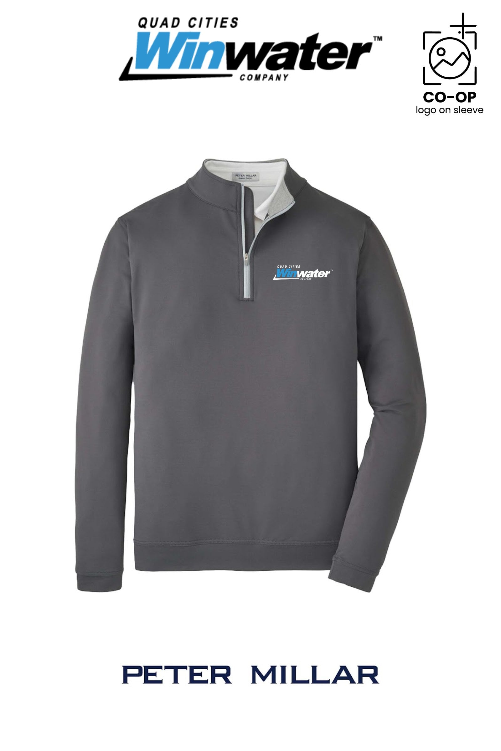 Peter Millar Mens Perth Performance Quarter-Zip - Quad Cities Winwater