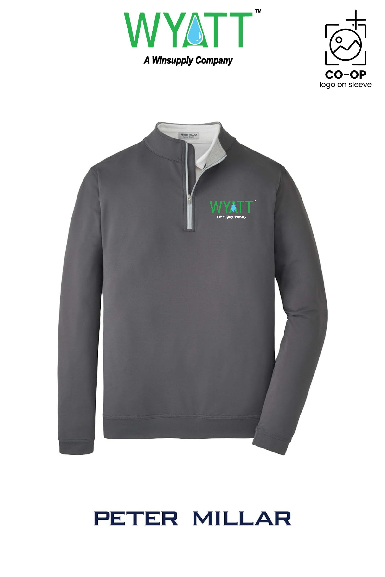 Peter Millar Mens Perth Performance Quarter-Zip - Wyatt Irrigation of Santa Rosa
