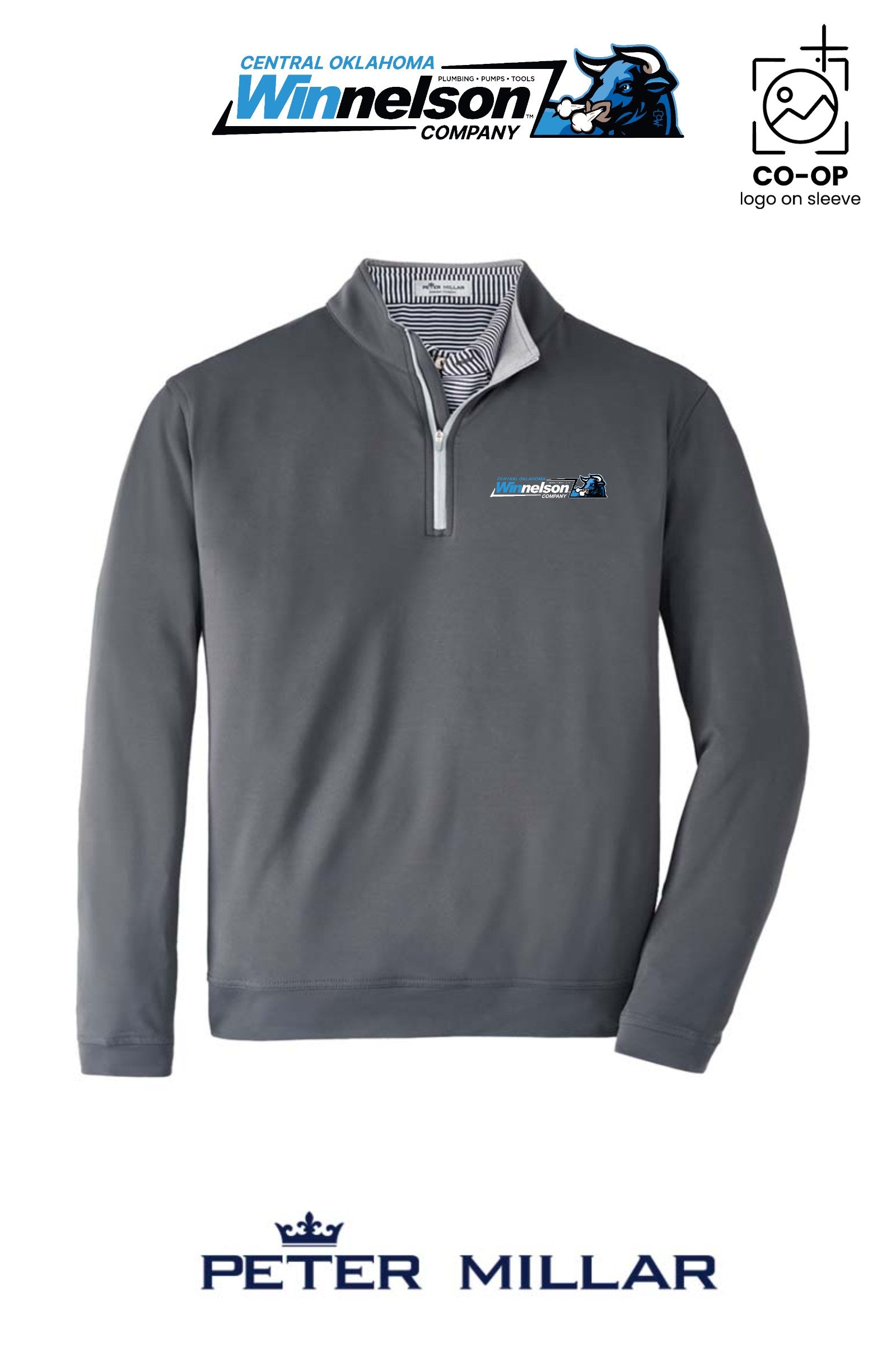 Peter Millar Mens Perth Performance Quarter-Zip - Winnelson Central Oklahoma