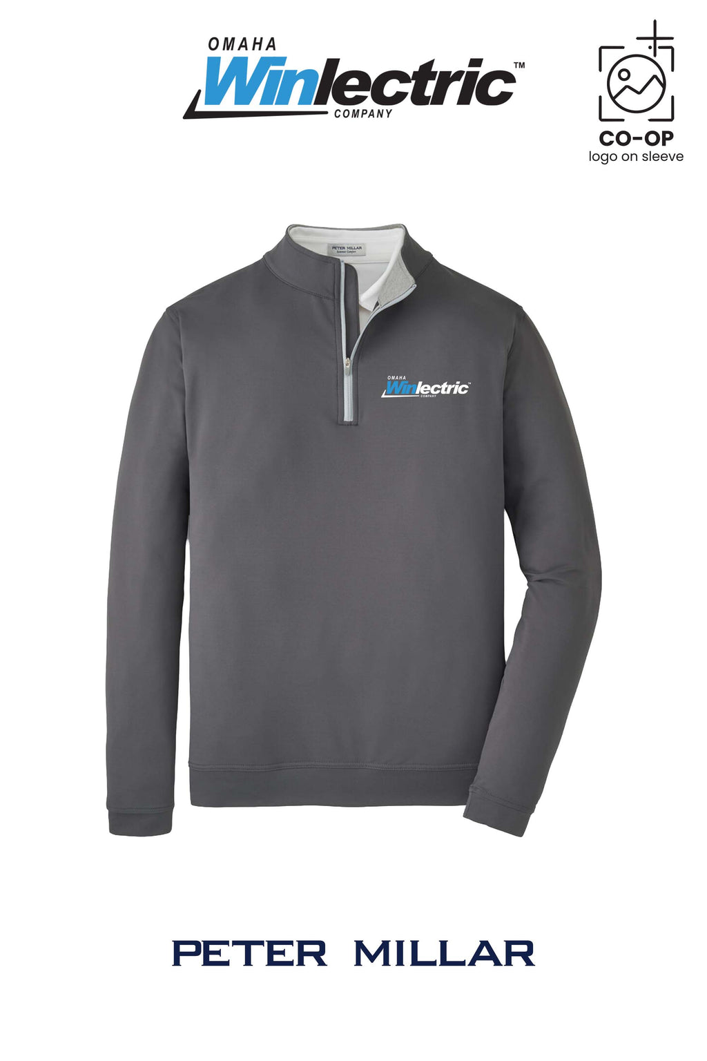 Peter Millar Mens Perth Performance Quarter-Zip - Omaha Winlectric