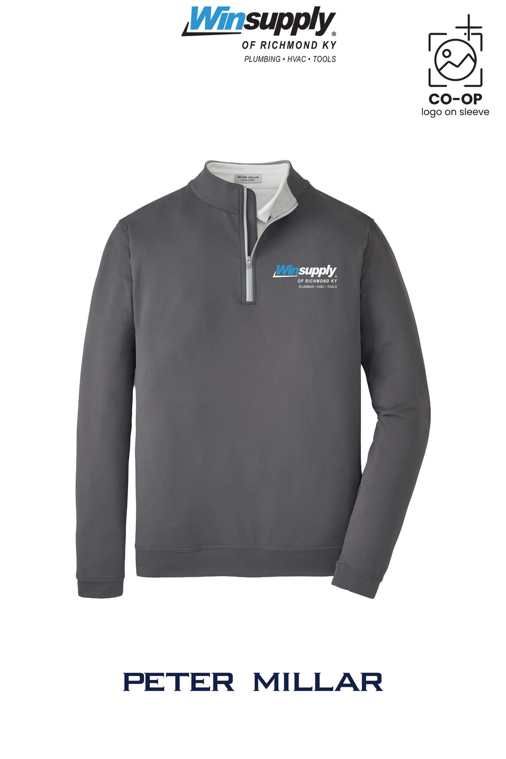 Peter Millar Mens Perth Performance Quarter-Zip - Winsupply of Richmond KY