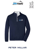 Peter Millar Mens Perth Performance Quarter-Zip - Winsupply Emerald City