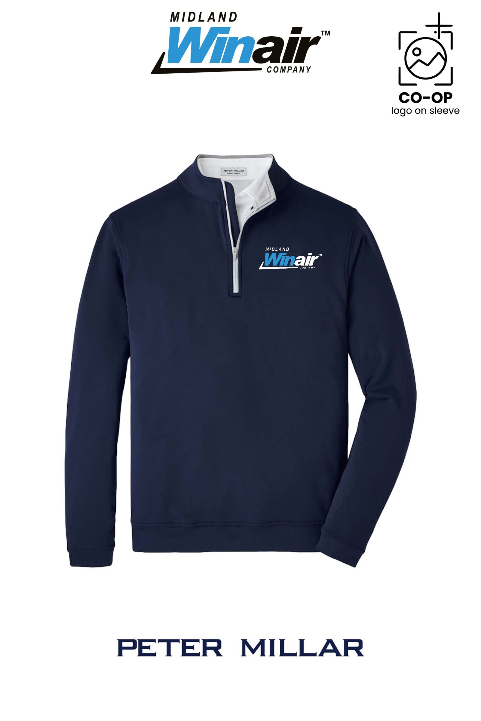 Peter Millar Mens Perth Performance Quarter-Zip - Midland Winair