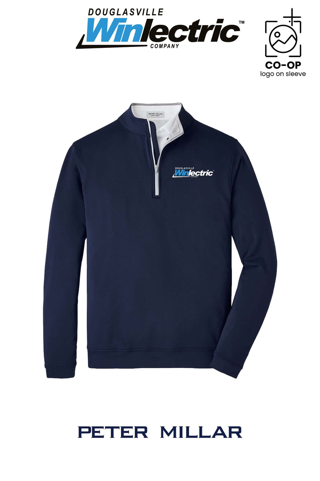Peter Millar Mens Perth Performance Quarter-Zip - Douglasville Winlectric