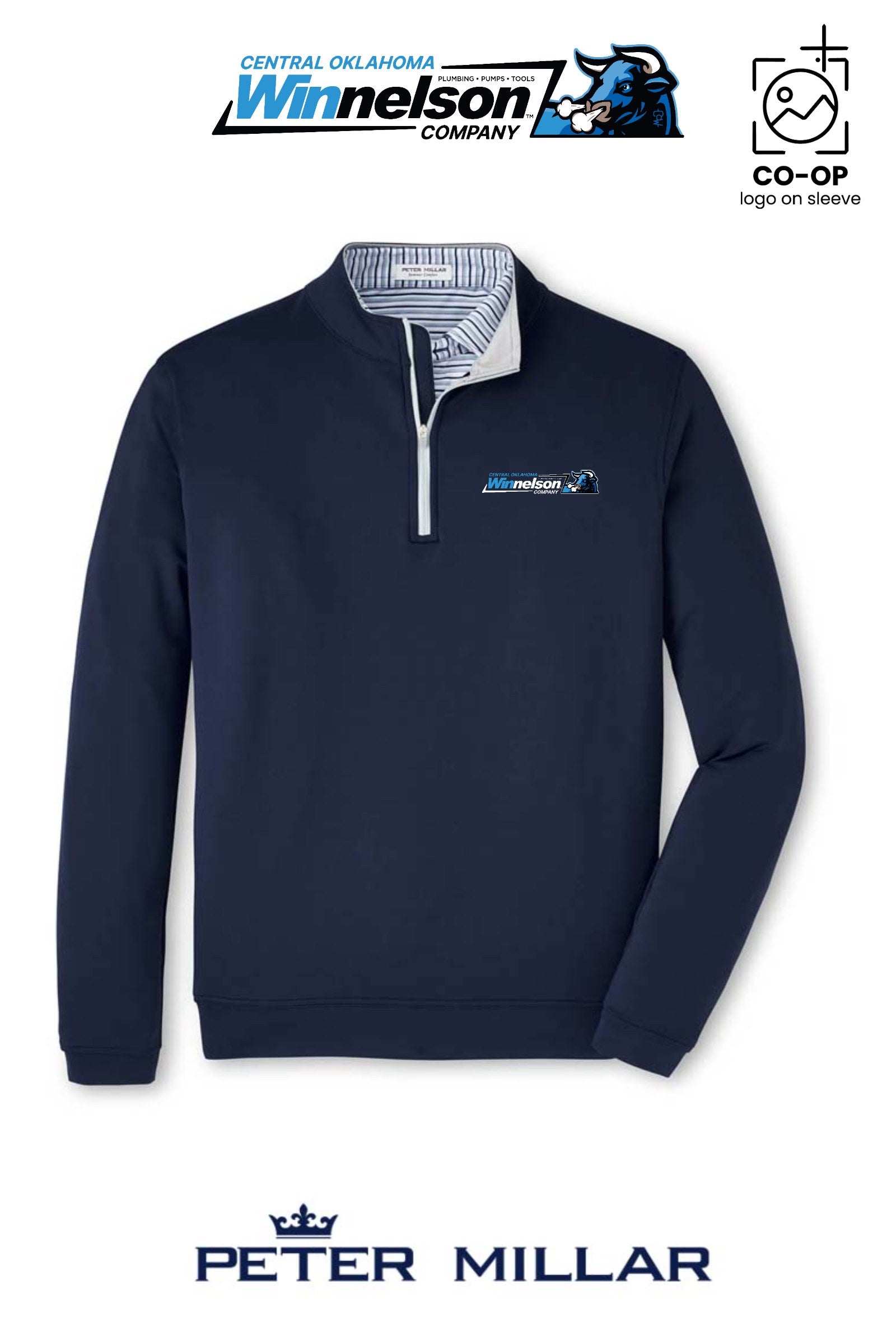 Peter Millar Mens Perth Performance Quarter-Zip - Winnelson Central Oklahoma