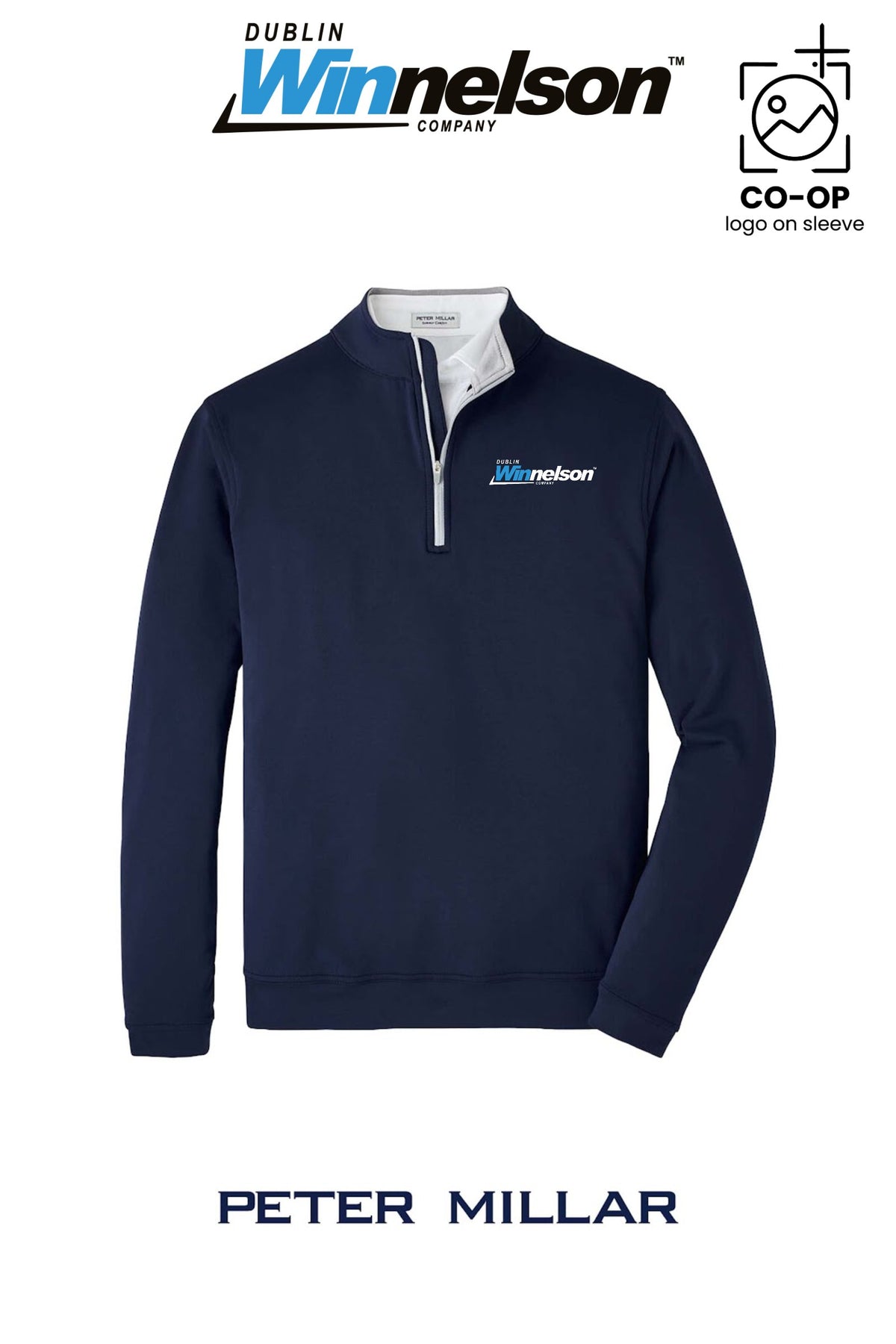 Peter Millar Mens Perth Performance Quarter-Zip - Dublin Winnelson
