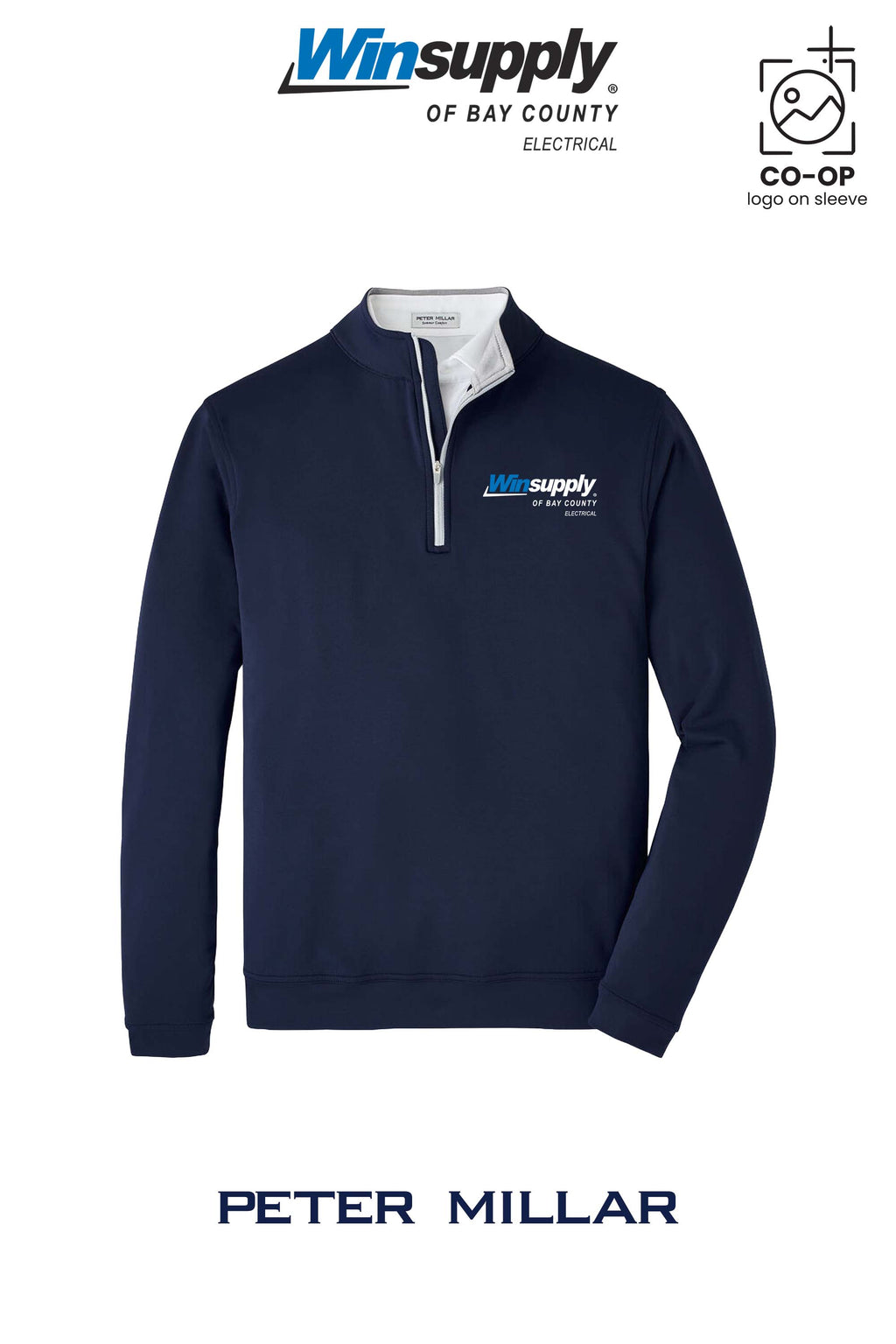 Peter Millar Mens Perth Performance Quarter-Zip - Winsupply Bay County FL