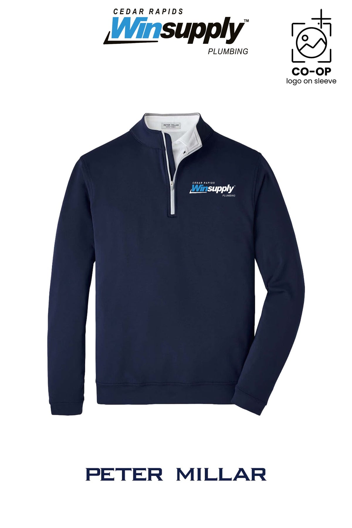 Peter Millar Mens Perth Performance Quarter-Zip - Cedar Rapids Winsupply