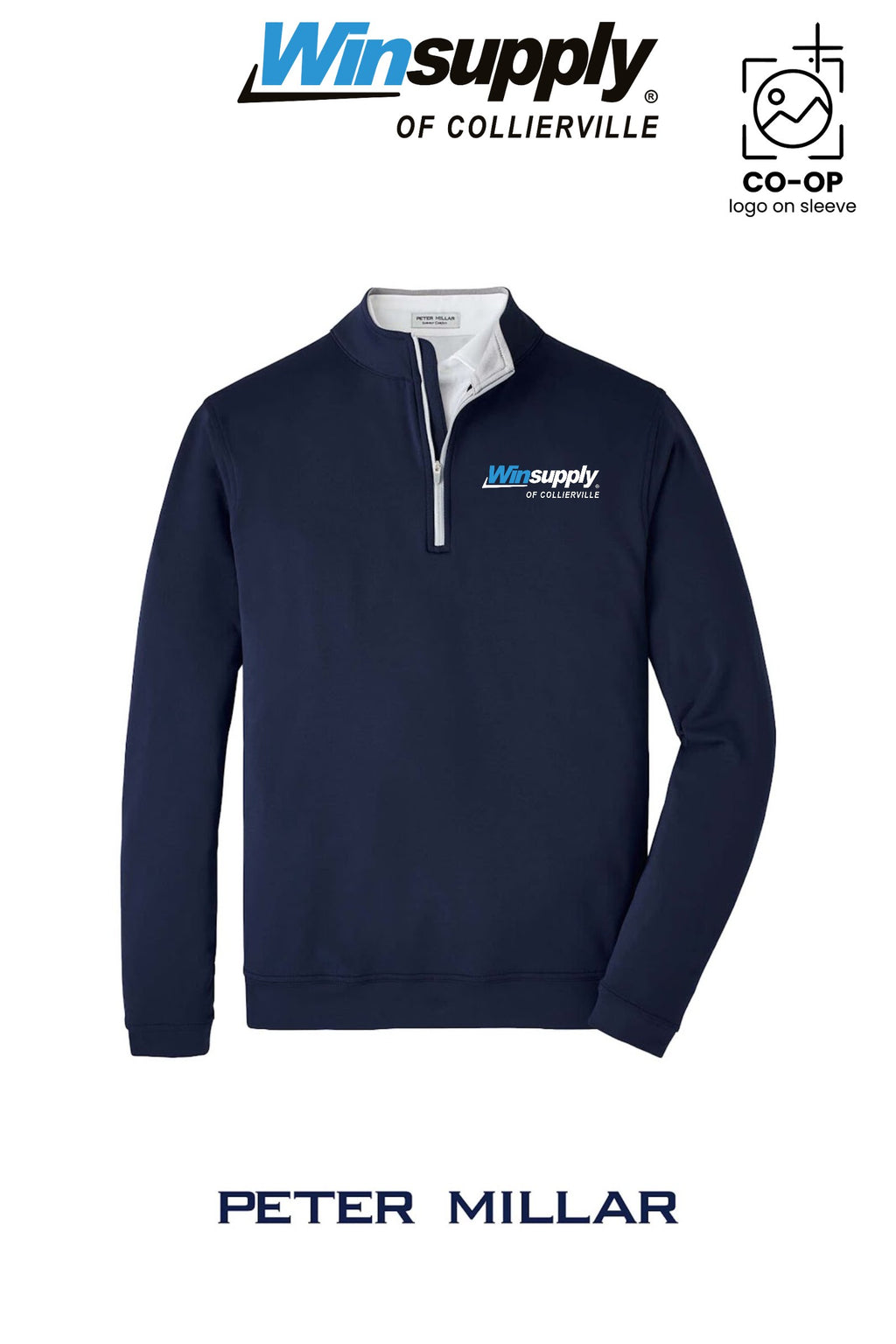 Peter Millar Mens Perth Performance Quarter-Zip - Winsupply of Collierville