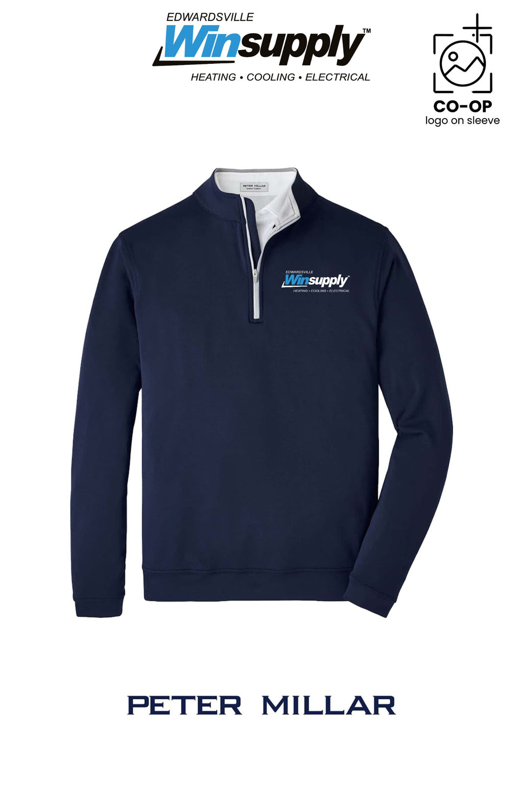 Peter Millar Mens Perth Performance Quarter-Zip - Edwardsville Winsupply