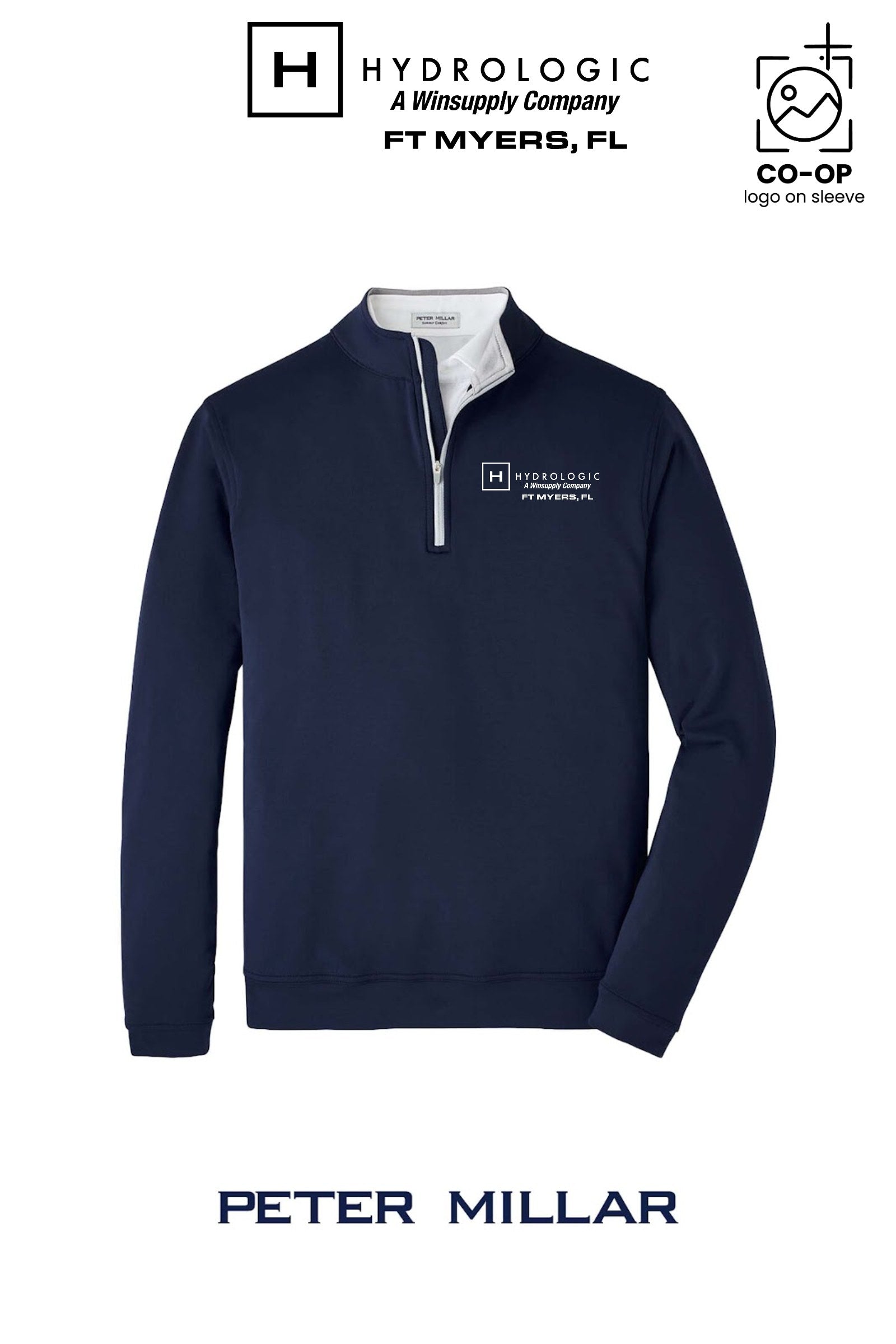 Peter Millar Mens Perth Performance Quarter-Zip - Winsupply Ft Myers FL Co.