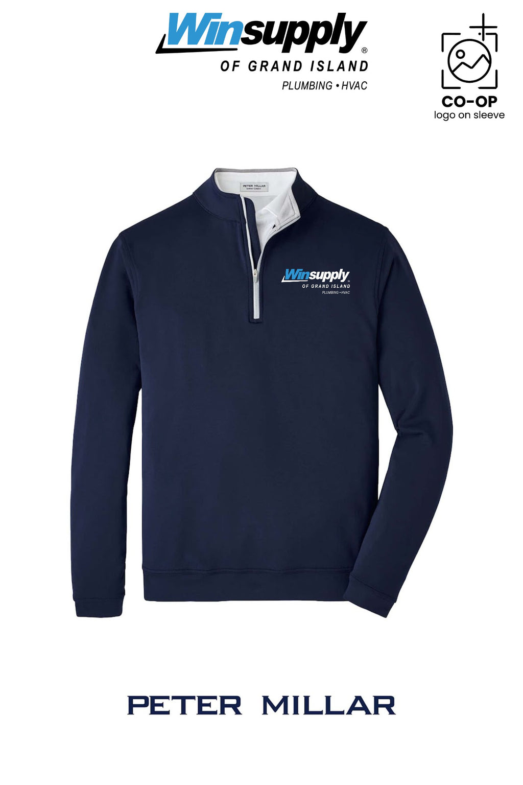 Peter Millar Mens Perth Performance Quarter-Zip - Winsupply of Grand Island